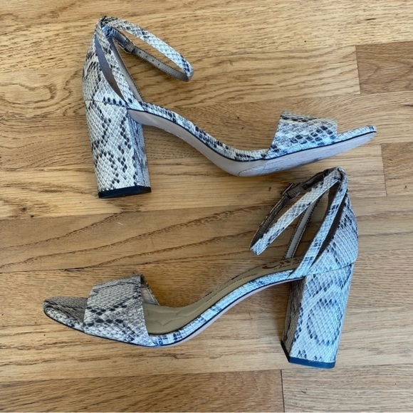 Circus by Sam Edelman Oleana Snakeskin Embossed Leather Stack Heel Size 9.5 - Picture 1 of 10